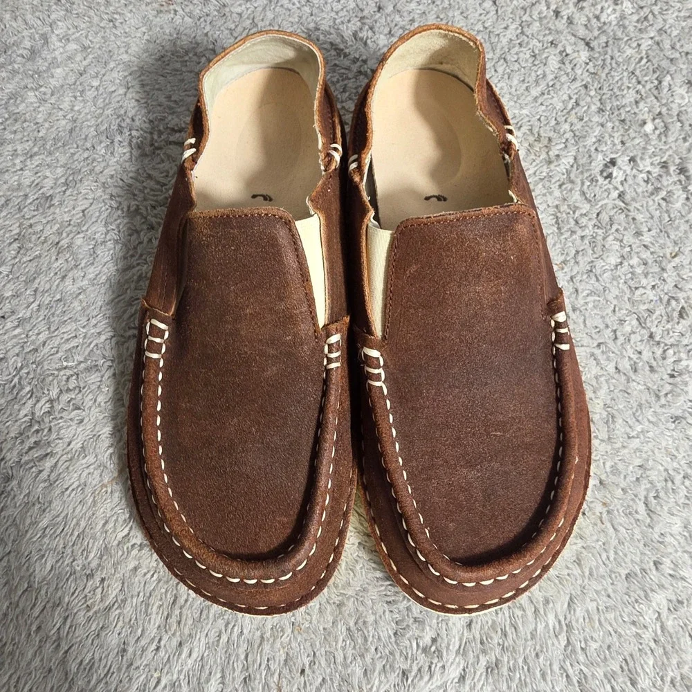 Birkenstock‎ Duma Brown Leather Mules Loafer Shoes Fold Down Heel EU 36 NEW